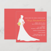 Bride Silhouette Bruids Douche Uitnodigingen (Voorkant / Achterkant)