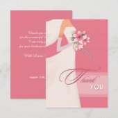 Bride Silhouette Dank u Vrijgezellenfeest Kaart (Voorkant / Achterkant)