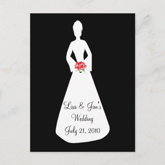 Bride Silhouette I Briefkaart (Voorkant)