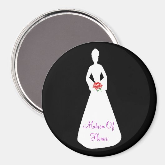 Bride Silhouette I Magneet (Voorkant / Achterkant)