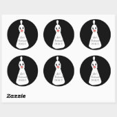 Bride Silhouette I Ronde Sticker (Vel)