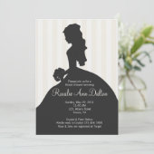 Bride Silhouette - Vrijgezellenfeest Stripes (Ivoo Kaart (Staand voorkant)