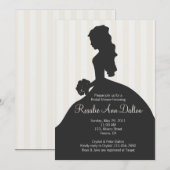 Bride Silhouette - Vrijgezellenfeest Stripes (Ivoo Kaart (Voorkant / Achterkant)