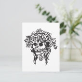 Bride Skull Briefkaart (Staand voorkant)