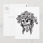 Bride Skull Briefkaart (Voorkant / Achterkant)