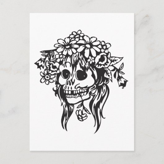 Bride Skull Briefkaart (Voorkant)