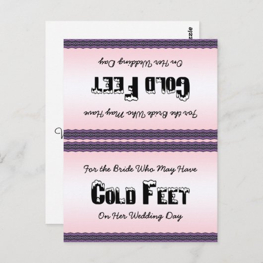 Bride Sokken Kold Feet Briefkaart (Voorkant / Achterkant)
