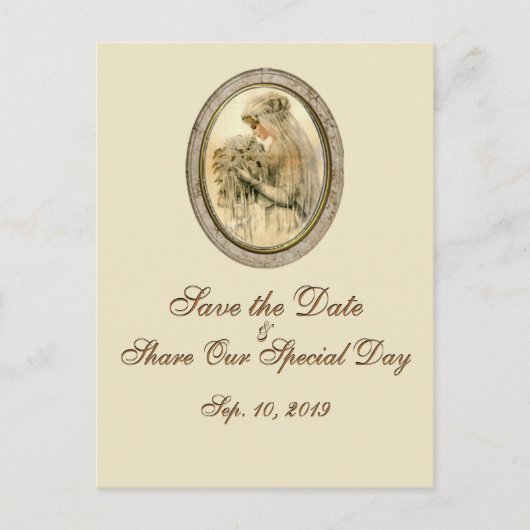  Bride sparen de Bedankt van de Namen van de Datum Aankondigingskaart (Voorkant)