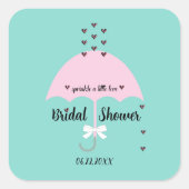 Bride Sprinkle A Little Love Vrijgezellenfeest Vierkante Sticker (Voorkant)