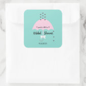 Bride Sprinkle A Little Love Vrijgezellenfeest Vierkante Sticker (Tas)