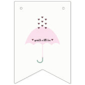 BRIDE Sprinkle Little Love Pink Shower Party Vlaggetjes (Tweede vlag)