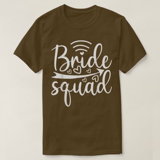 Bride Squad Arrow Wedding Party And Bachelorette P T-shirt (Design voorkant)
