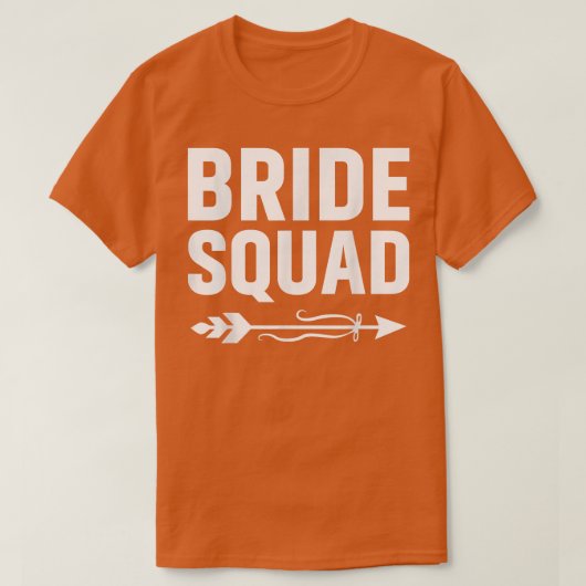 Bride Squad Arrow Wedding Party en Bachelorette P T-shirt (Design voorkant)
