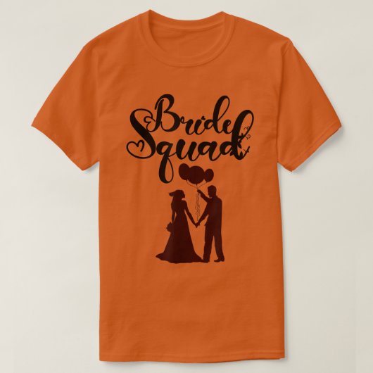Bride Squad Bride and Groom T - shirts Weddenschap (Design voorkant)