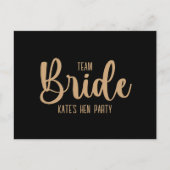 Bride Squad Bright Pink Feestdagenkaart (Voorkant)