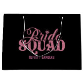 Bride Squad Bright Pink Groot Cadeauzakje (Voorkant)