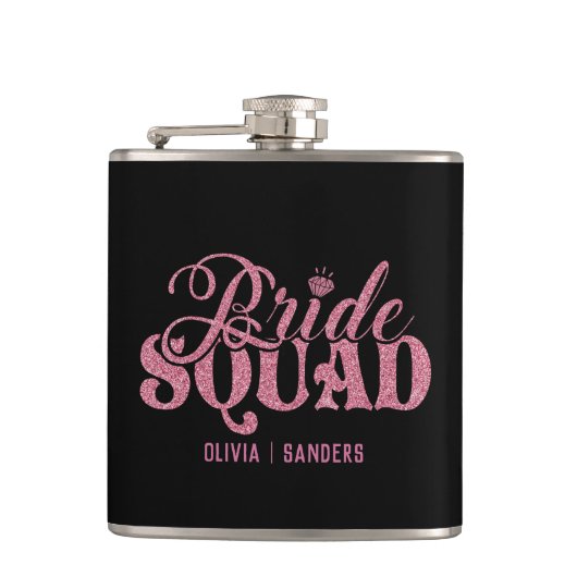 Bride Squad Bright Pink Heupfles (Voorkant)