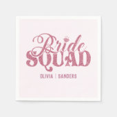 Bride Squad Bright Pink Servet (Voorkant)