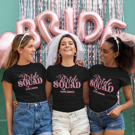 Bride Squad Bright Pink T-shirt