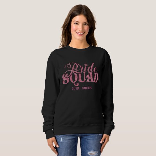 Bride Squad Bright Pink Trui (Voorkant volledig)