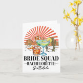 Bride Squad Bruidsmeisje Bride Scottsdale Bachelor Kaart (Gele Bloem)