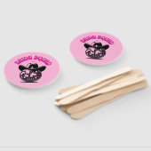 bride squad disco cowgirl pink handwaaier (Niet-gemonteerd)