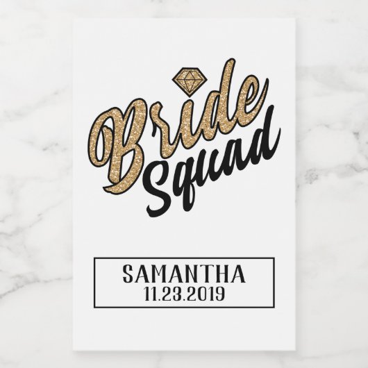 Bride Squad dranklabel Wijn Etiket (Enkel label)
