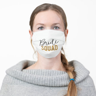 Bride Squad Face Mask Stoffen Mondkapje
