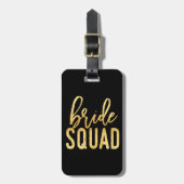 Bride Squad Gold Bagagelabel (Voorkant verticaal)