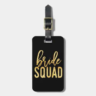 Bride Squad Gold Bagagelabel