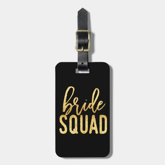 Bride Squad Gold Bagagelabel (Voorkant verticaal)