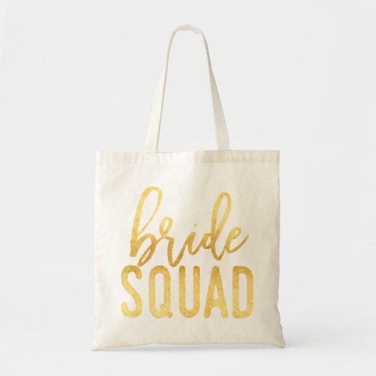 Bride Squad Gold Tote Bag (Voorkant)