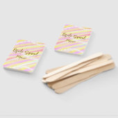 Bride squad golden pastel pink colorful glitter br handwaaier (Niet-gemonteerd)