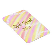 Bride squad golden pastel pink colorful glitter br magneet (Rechterzijde)
