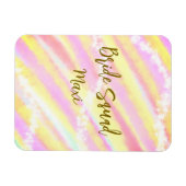 Bride squad golden pastel pink colorful glitter br magneet (Horizontaal)