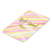 Bride squad golden pastel pink colorful glitter br magneet (Linkerzijde)