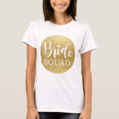 Bride Squad Goud T-Shirt Bruids T - shirts Bruidsm (Voorkant)