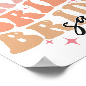 Bride Squad Groovy Theme Vrijgezellenfeest Bachelo Poster (Hoek)