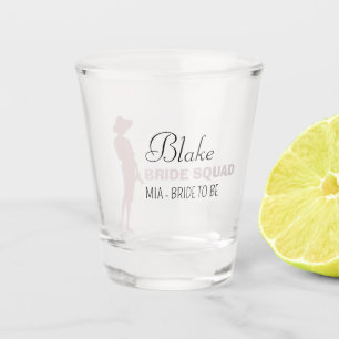 Bride Squad Hot Pink Bachelorette Bridesmaid Sh Shot Glas