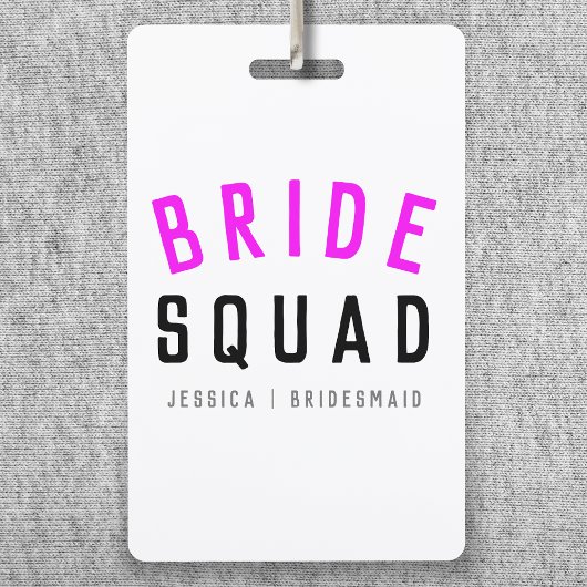 Bride Squad | Hot-roze Bachelorette Bridesmaid Badge