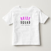 Bride Squad | Hot-roze Bachelorette Bridesmaid Kinder Shirts (Voorkant)
