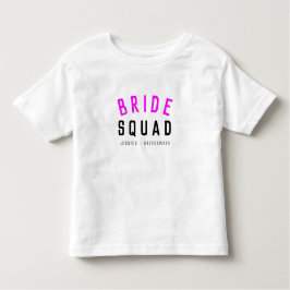 Bride Squad | Hot-roze Bachelorette Bridesmaid Kinder Shirts
