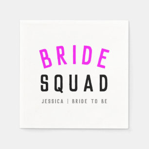 Bride Squad   Hot-roze Bachelorette Bridesmaid Servet