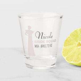 Bride Squad   Hot-roze Bachelorette Bridesmaid Sho Shot Glas