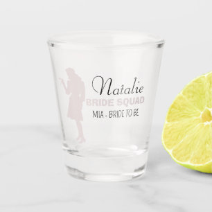 Bride Squad Hot-roze Bachelorette Bridesmaid Shot Glas