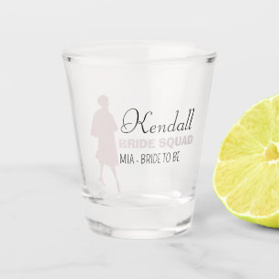 Bride Squad Hot-roze Bachelorette Bridesmaid Shot Glas