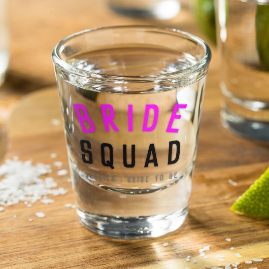 Bride Squad | Hot-roze Bachelorette Bridesmaid Shot Glas