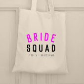 Bride Squad | Hot-roze Bachelorette Bridesmaid Tote Bag