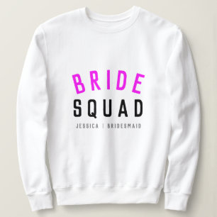 Bride Squad Hot-roze Bachelorette Bridesmaid Trui