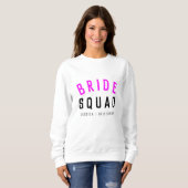 Bride Squad | Hot-roze Bachelorette Bridesmaid Trui (Voorkant volledig)